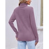 image:imageEkouaer Womens Turtleneck Sweater Long Sleeve 2026 Fall Winter Knitted TopPurple Red