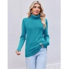image:imageEkouaer Womens Turtleneck Sweater Long Sleeve 2026 Fall Winter Knitted TopTeal