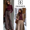 image:imageEkouaer Womens Turtleneck Sweater Long Sleeve 2026 Fall Winter Knitted TopWine Red