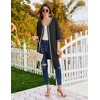 image:imageEkouaer Zipper Robes for Women 34 Sleeves House Coat 2026 Zip Up BathrobeBlack