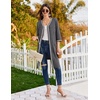 image:imageEkouaer Zipper Robes for Women 34 Sleeves House Coat 2026 Zip Up BathrobeDeep Gray