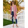 image:imageEkouaer Zipper Robes for Women 34 Sleeves House Coat 2026 Zip Up BathrobeGray Purple