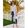 image:imageEkouaer Zipper Robes for Women 34 Sleeves House Coat 2026 Zip Up BathrobeLight Gray