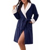 image:imageEkouaer Soft Robes for Women FluffyWarm Fleece RobeCozy Plush BathrobeNavy Blue