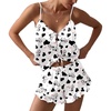 image:imageEkouaer Womens Satin Pajamas Sets Silk Cami Lingerie Pjs SleepwearCow
