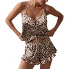image:imageEkouaer Womens Satin Pajamas Sets Silk Cami Lingerie Pjs SleepwearLeopard