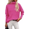 image:imageEkouaer Womens Turtleneck Sweater Long Sleeve 2026 Fall Winter Knitted TopPeach Pink