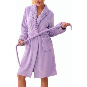 image:imageEkouaer Soft Robes for Women FluffyWarm Fleece RobeCozy Plush BathrobeLilac