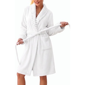 image:imageEkouaer Soft Robes for Women FluffyWarm Fleece RobeCozy Plush BathrobeWhite