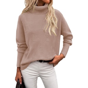 image:imageEkouaer Womens Turtleneck Sweater Long Sleeve 2026 Fall Winter Knitted TopKhaki