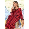 image:imageEkouaer Women Robe Zipper House Coat Full Length Nightgowns with PocketsBlack and Red Plaid