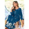 image:imageEkouaer Women Robe Zipper House Coat Full Length Nightgowns with PocketsBlue White Floral