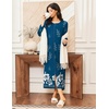 image:imageEkouaer Women Robe Zipper House Coat Full Length Nightgowns with PocketsBlue White Floral