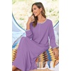 image:imageEkouaer Women Robe Zipper House Coat Full Length Nightgowns with PocketsPurple