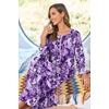 image:imageEkouaer Women Robe Zipper House Coat Full Length Nightgowns with PocketsPurple Floral