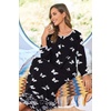 image:imageEkouaer Women Robe Zipper House Coat Full Length Nightgowns with PocketsWhite Butterfly
