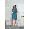 image:imageEkouaer Women Zipper Robes Short Bathrobe Lightweight House CoatBlue Green