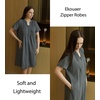 image:imageEkouaer Women Zipper Robes Short Bathrobe Lightweight House CoatDark Grey