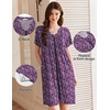image:imageEkouaer Women Zipper Robes Short Bathrobe Lightweight House CoatFloral Purple