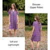 image:imageEkouaer Women Zipper Robes Short Bathrobe Lightweight House CoatFloral Purple