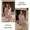 image:imageEkouaer Women Zipper Robes Short Bathrobe Lightweight House CoatMisty Rose