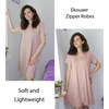 image:imageEkouaer Women Zipper Robes Short Bathrobe Lightweight House CoatMisty Rose