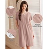 image:imageEkouaer Women Zipper Robes Short Bathrobe Lightweight House CoatMisty Rose