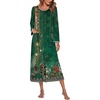 Green Ethnic Print